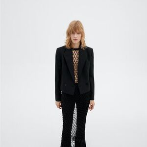 Mango Crop Black Blazer